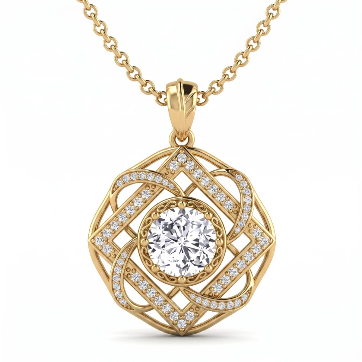 Belaroq Seraphine Sol Regal Yellow Gold Lab Diamond Pendant