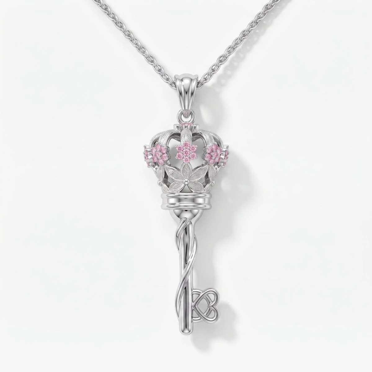 Belaroq Estelle Lace Ethereal Silver Sapphire Pendant