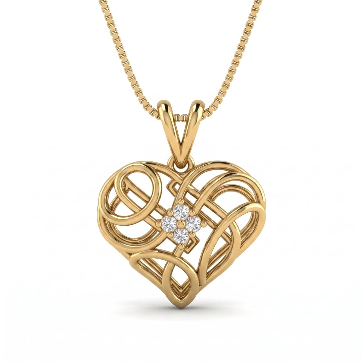 Belaroq Solaire Crest Velvet Yellow Gold Diamond Necklace