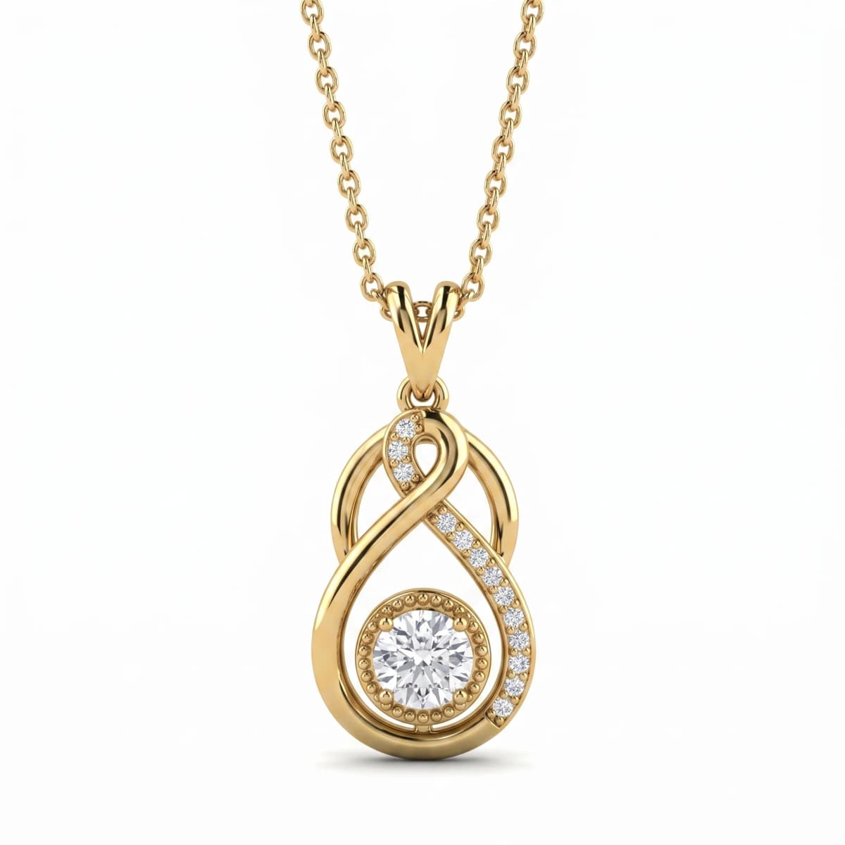 Belaroq Celestia Bloom Opus Yellow Gold Diamond Necklace