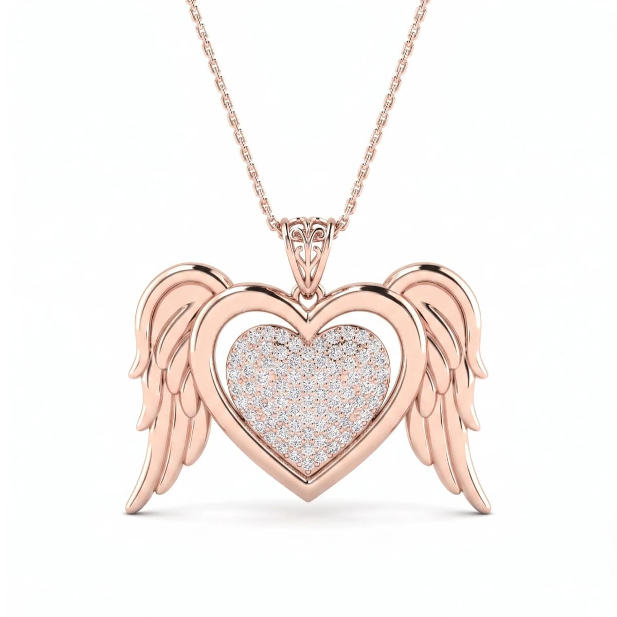 Belaroq Roselle Aster Ceremony Rose Gold Diamond Necklace