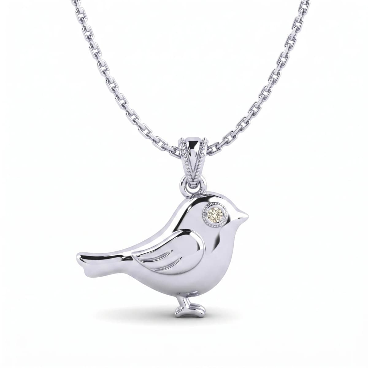 Belaroq Calenne Reed Reflet White Gold Zirconia Pendant