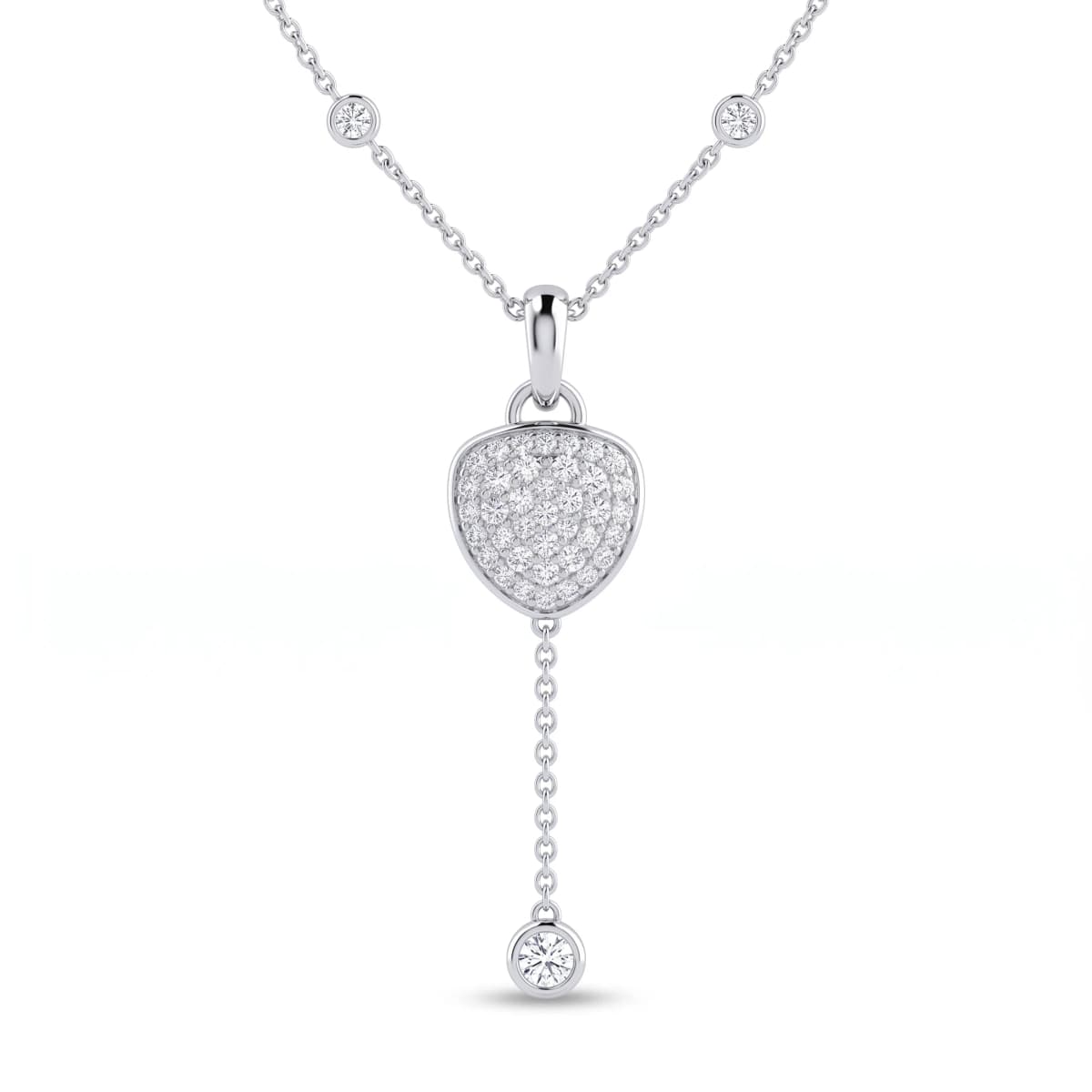Belaroq Celeste Trellis Eclat White Gold Lab Diamond Necklace