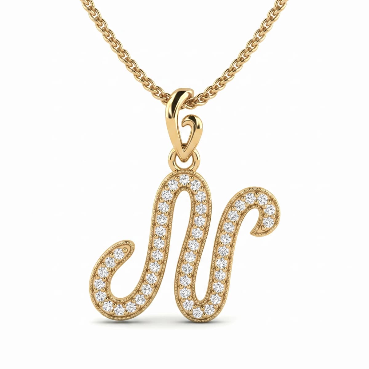 Belaroq Meliora Leaf Arcade Yellow Gold Zirconia Pendant