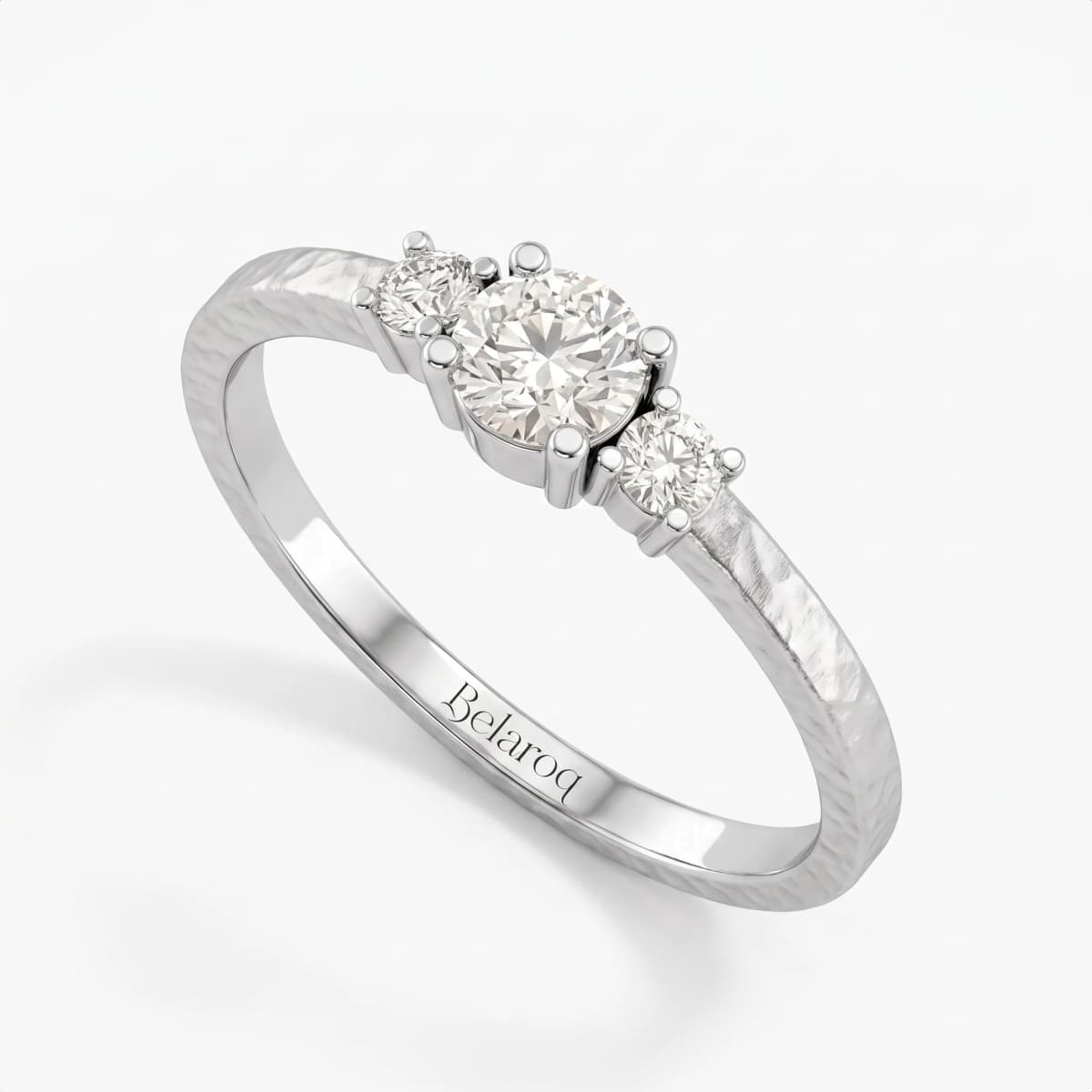Belaroq Marielle Flora Lustre Silver Lab Diamond Ring