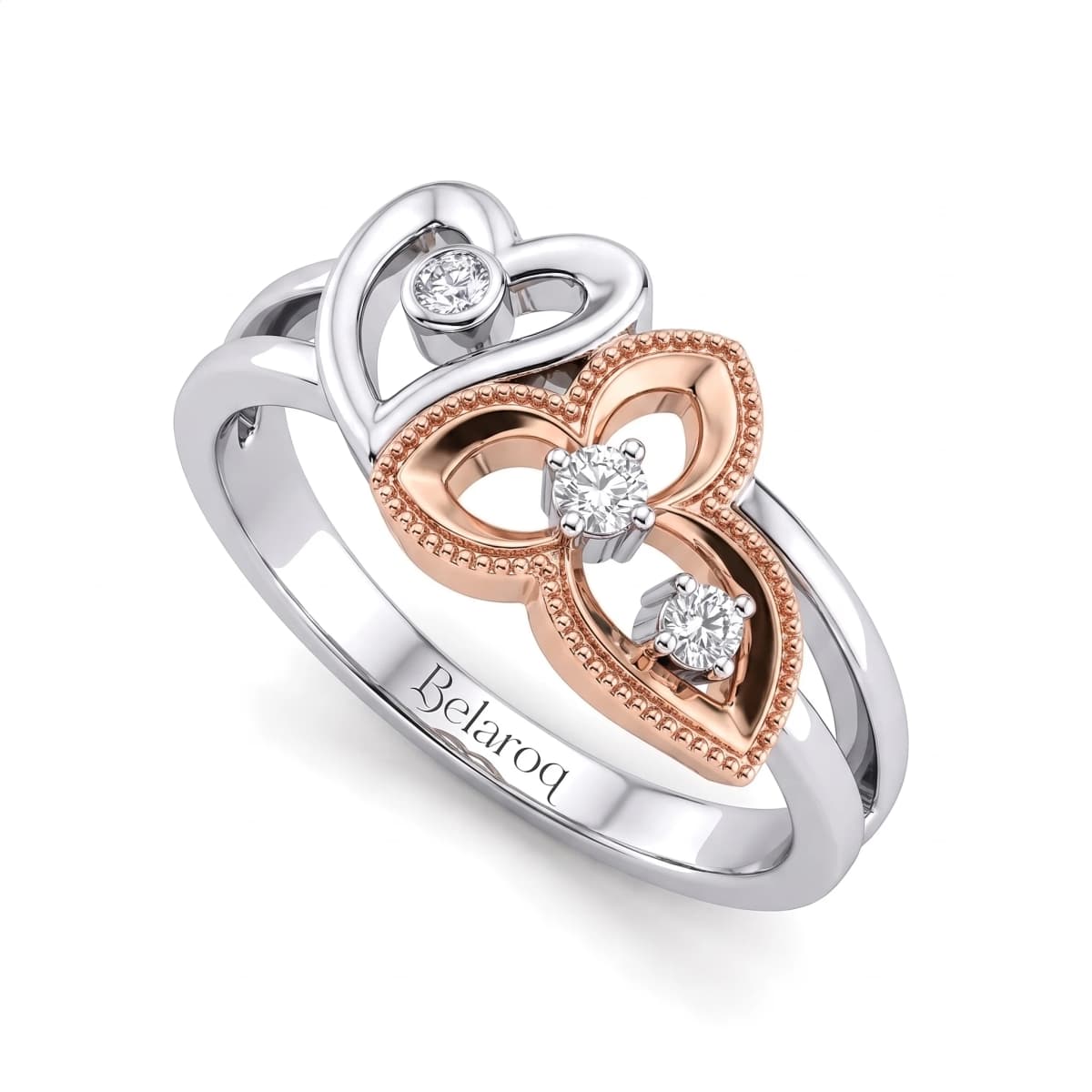 Belaroq Marquise Vista Muse Two Tone Gold Diamond Ring