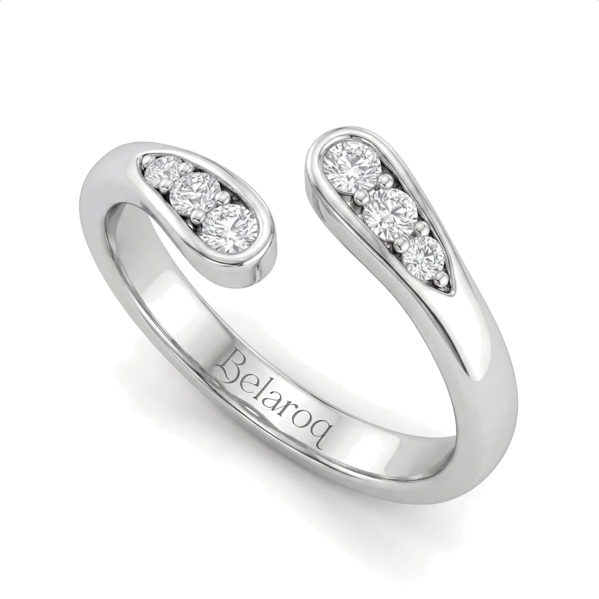 Belaroq Calista Cascade Emblem White Gold Diamond Ring