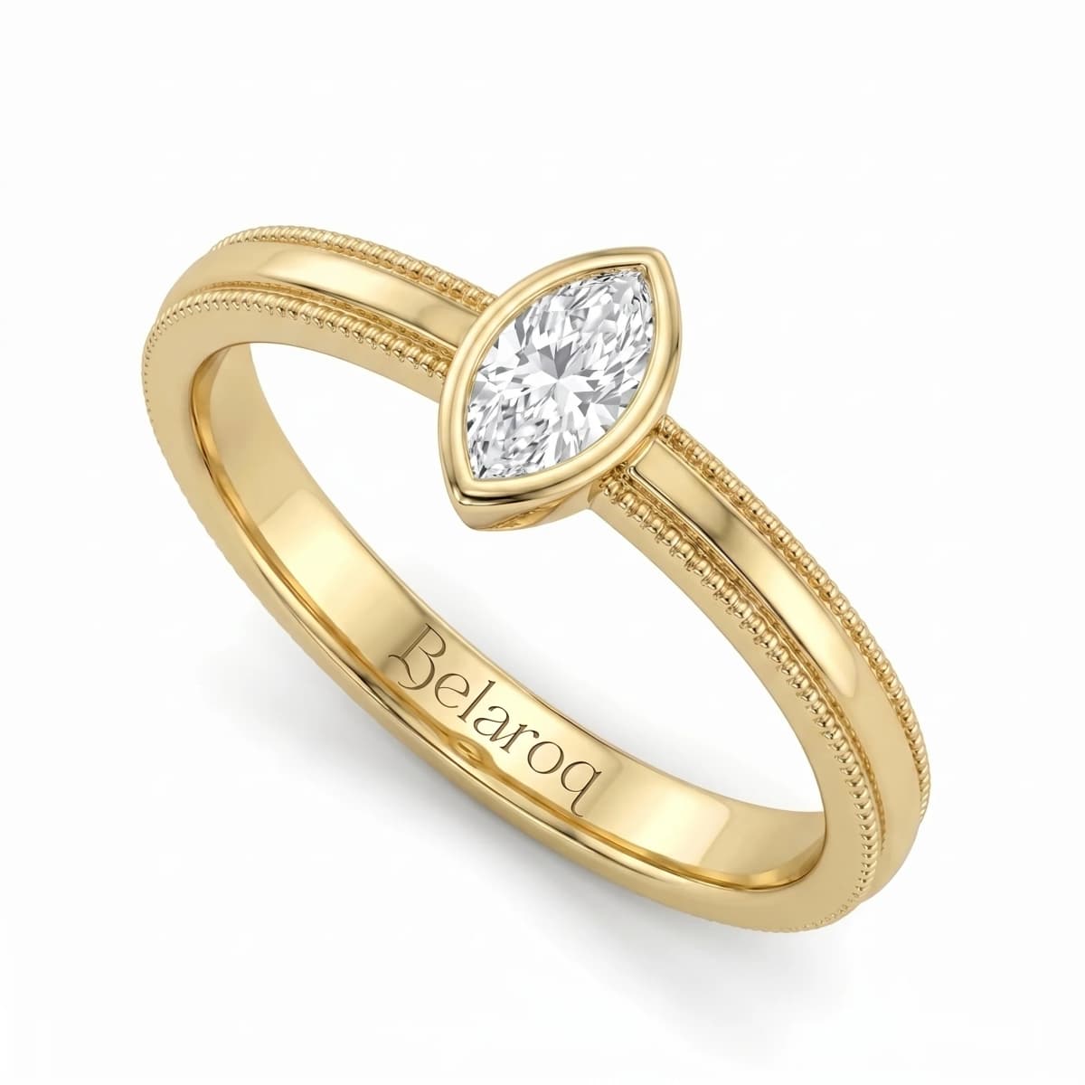 Belaroq Serena Compass Mode Yellow Gold Lab Diamond Ring