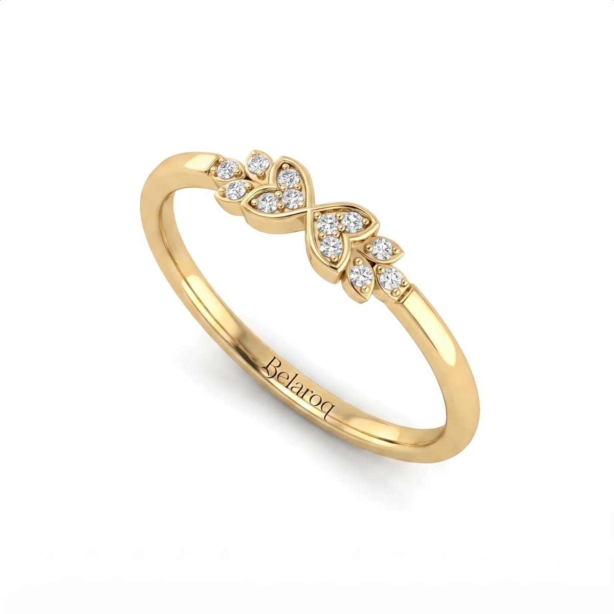 Belaroq Coralie Wisp Velvet Yellow Gold Zirconia Ring