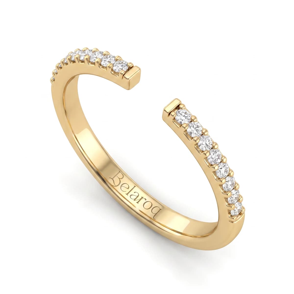 Belaroq Evania Trace Eclat Yellow Gold Lab Diamond Ring