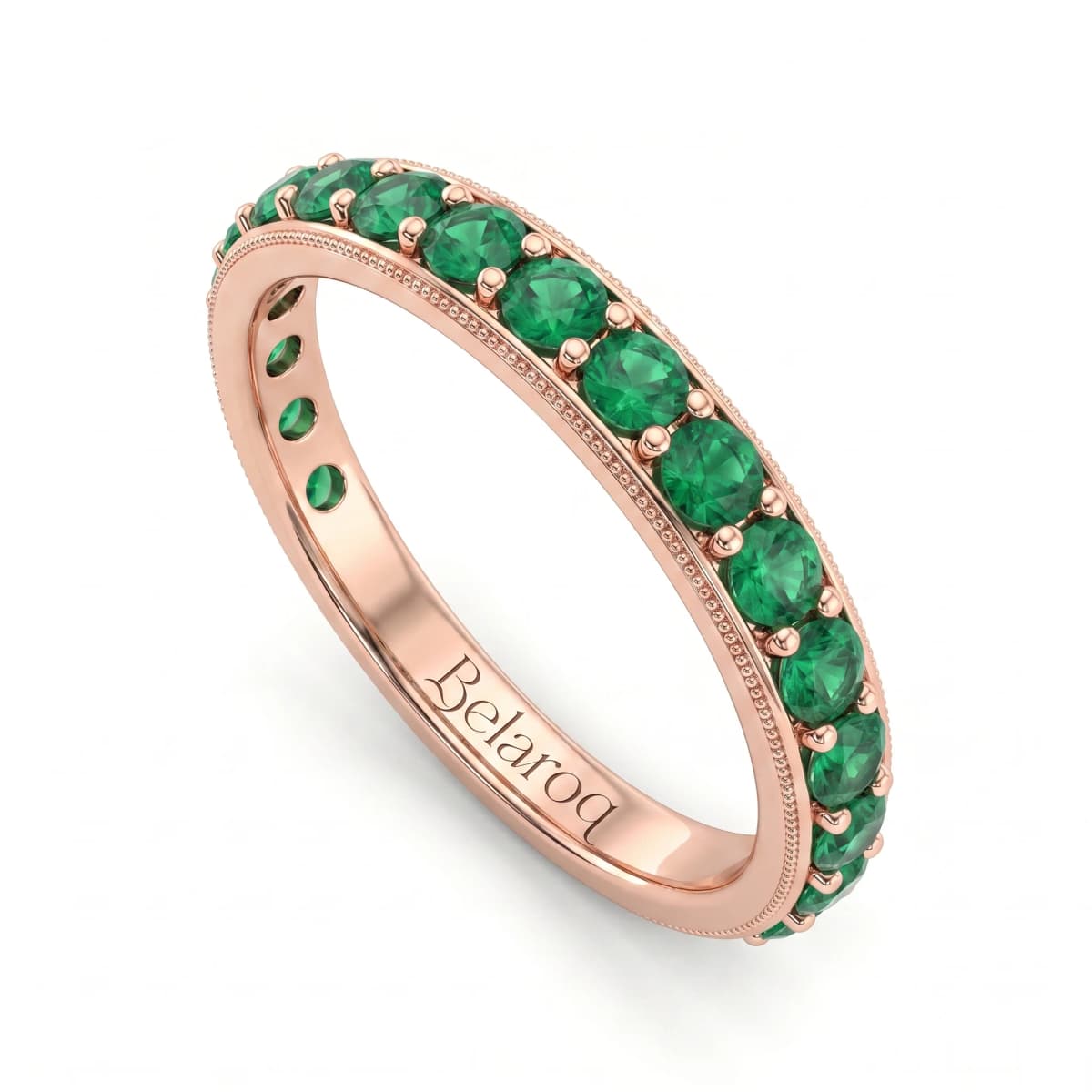 Belaroq Elenor Echo Duchess Rose Gold Emerald Ring