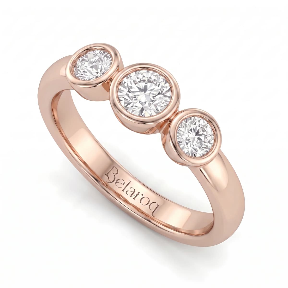 Belaroq Lunara Laurel Aube Rose Gold Diamond Ring