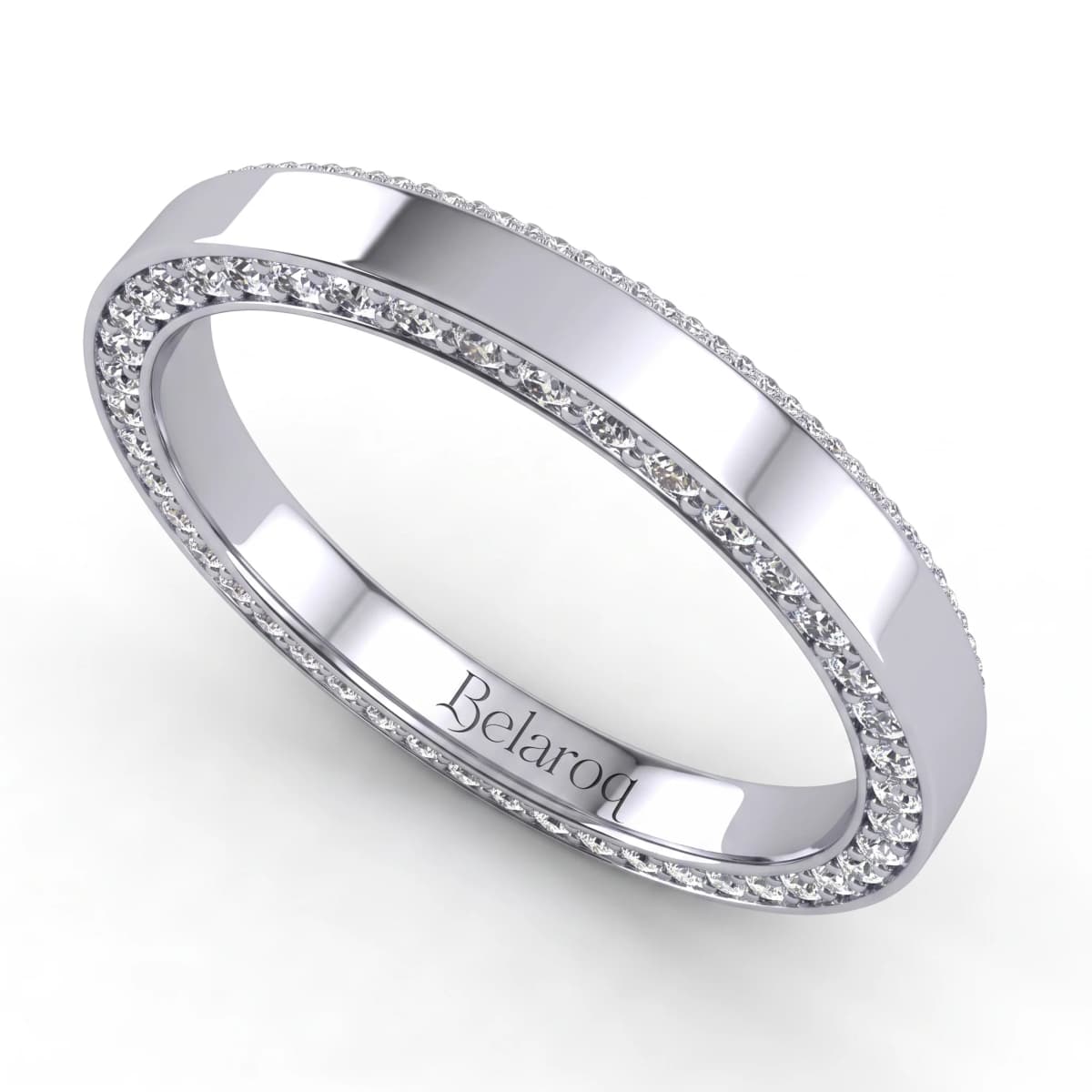 Belaroq Roselle Vale Aurum White Gold Diamond Bridal Ring