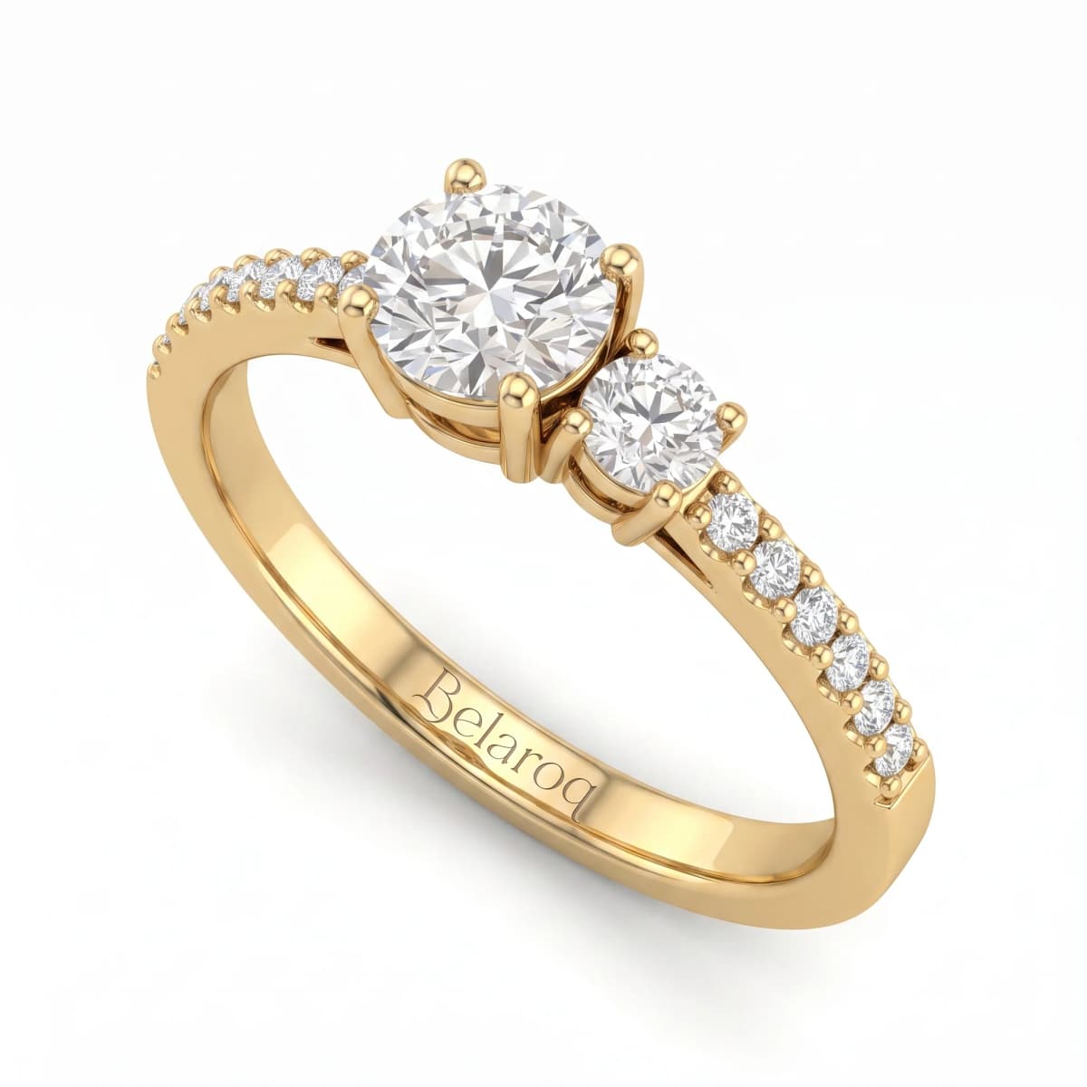 Belaroq Vesper Cove Emblem Yellow Gold Diamond Ring