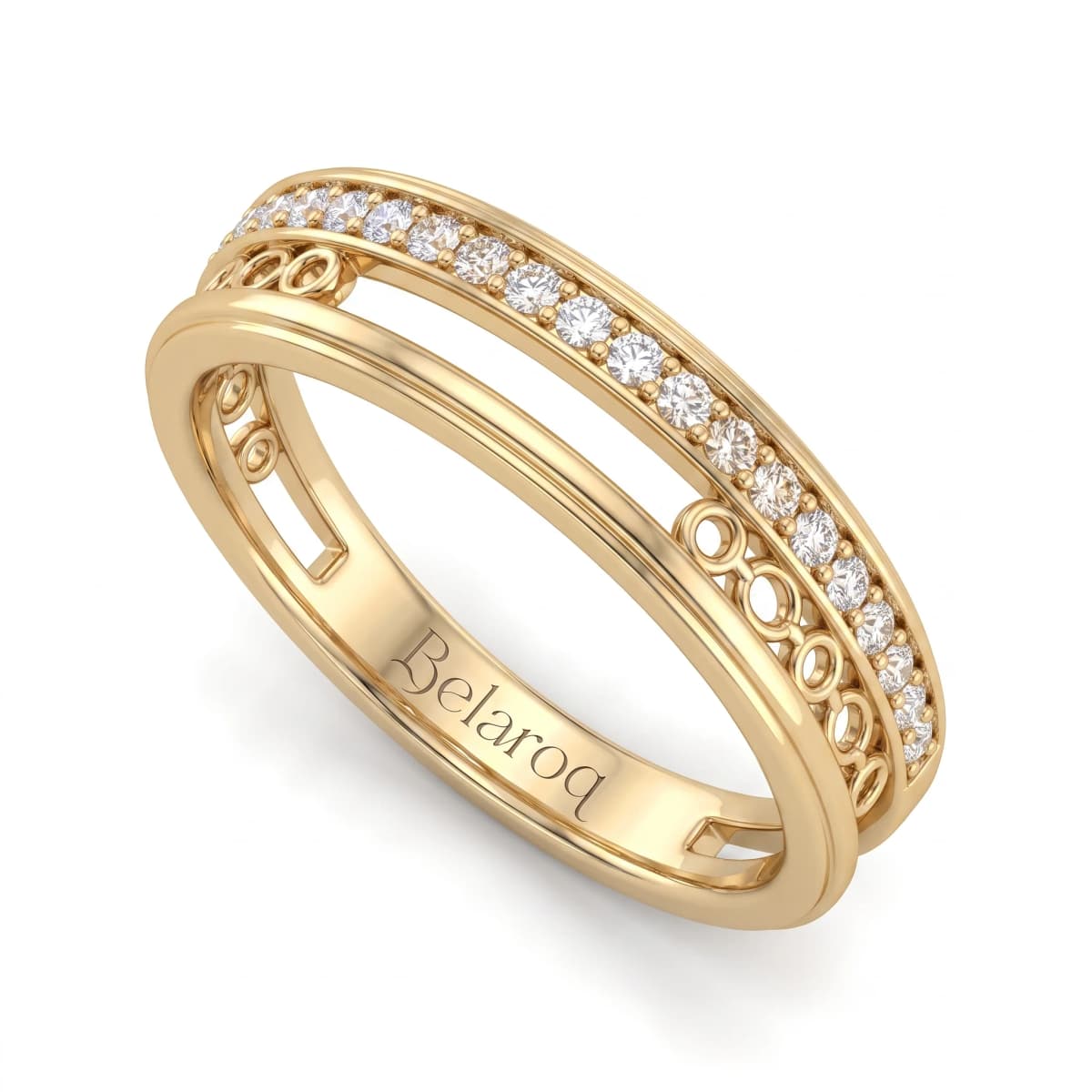 Belaroq Selene Veil Velvet Yellow Gold Lab Diamond Ring