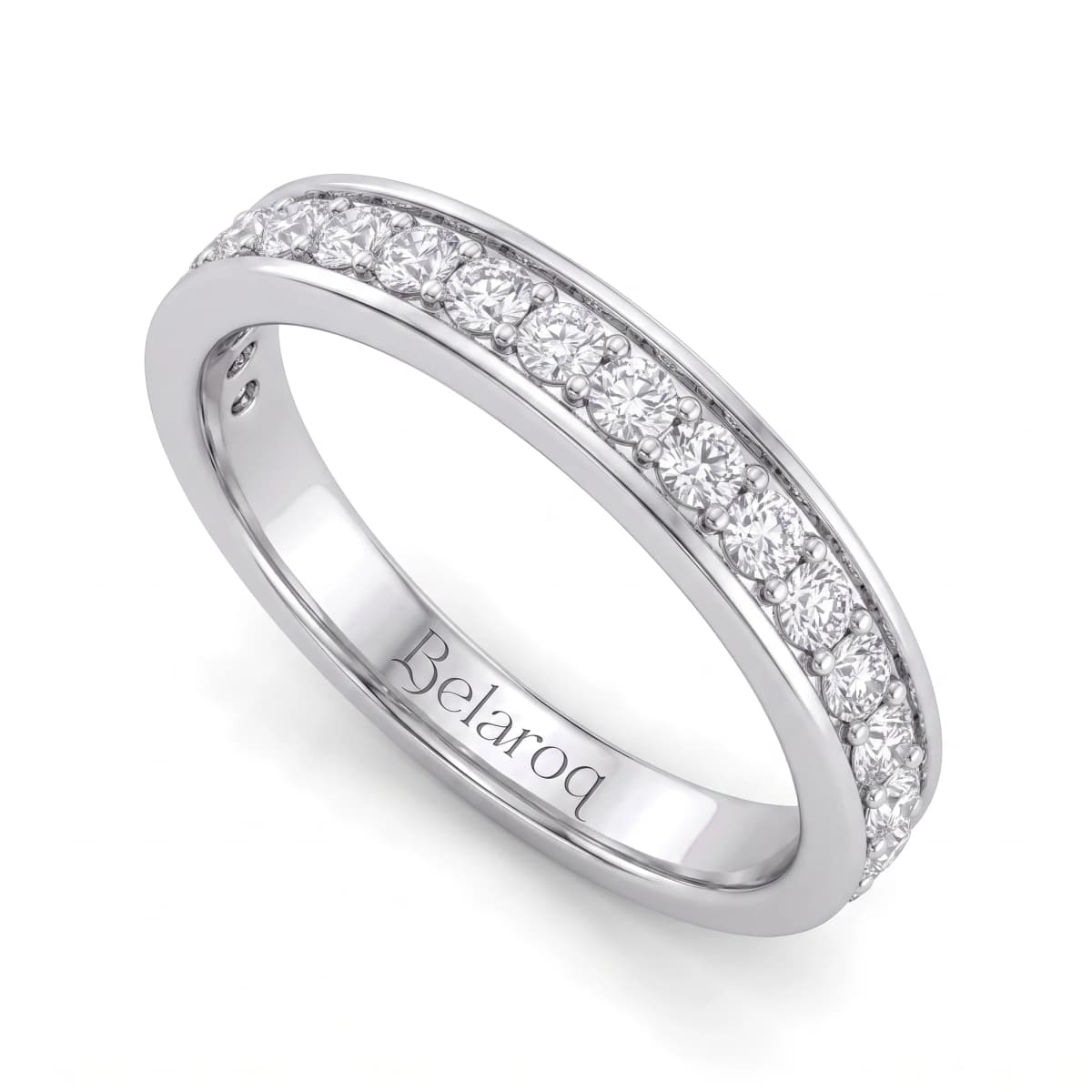 Belaroq Lucienne Silk Rive White Gold Lab Diamond Bridal Ring