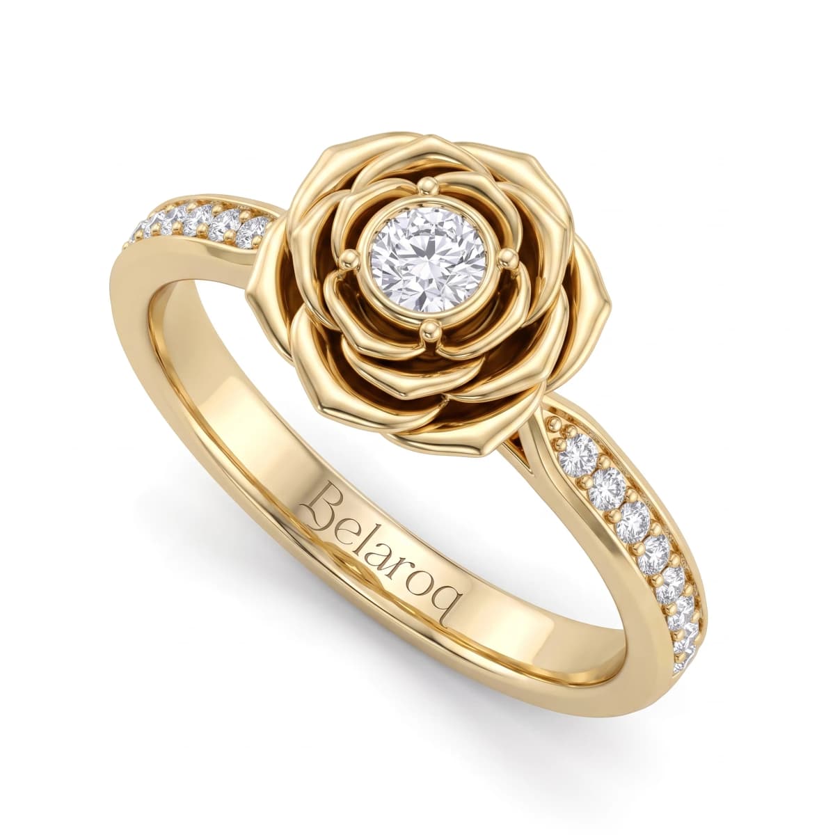 Belaroq Aveline Twist Serein Yellow Gold Diamond Ring