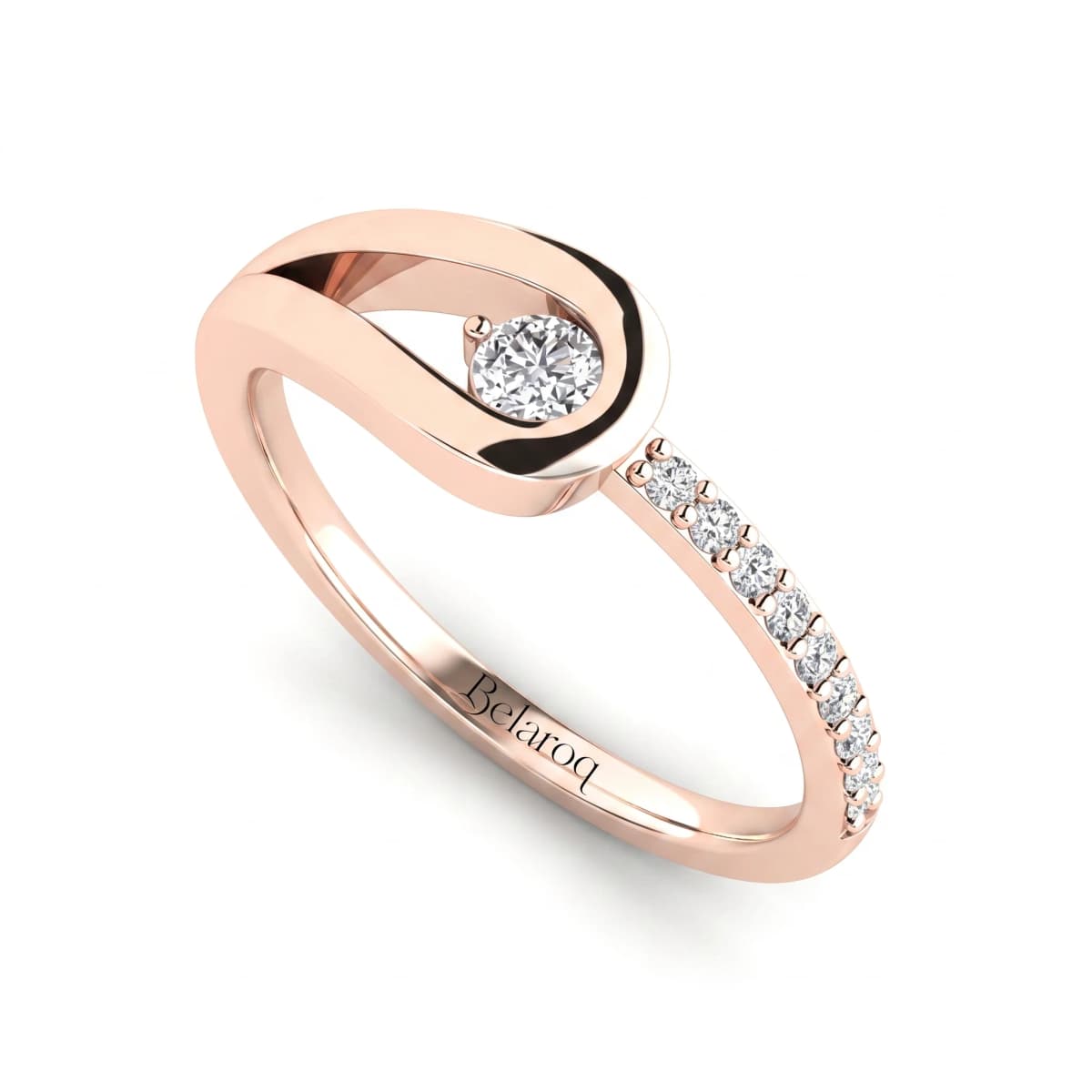 Belaroq Solene Lace Bijou Rose Gold Diamond Ring