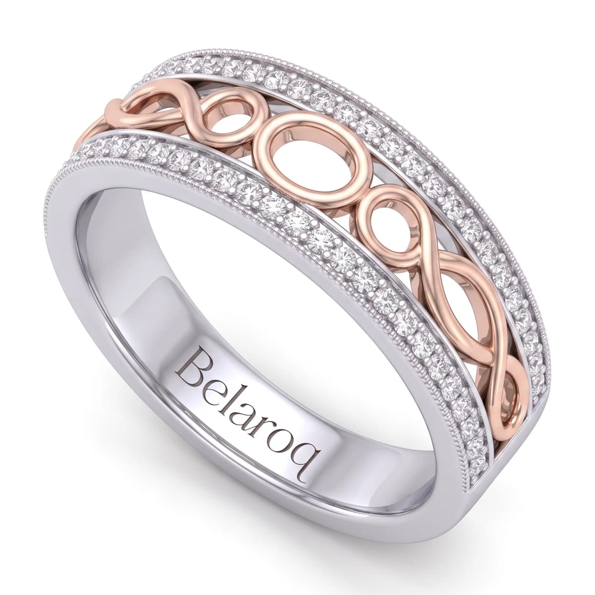 Belaroq Virelle Iris Emblem Rose Gold Diamond Ring