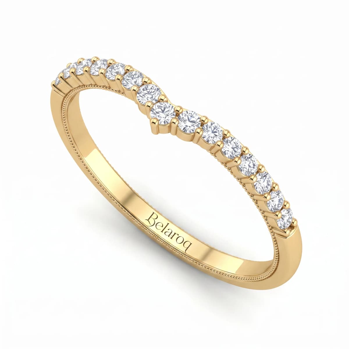 Belaroq Seraphine Mira Poise Yellow Gold Zirconia Stackable Ring