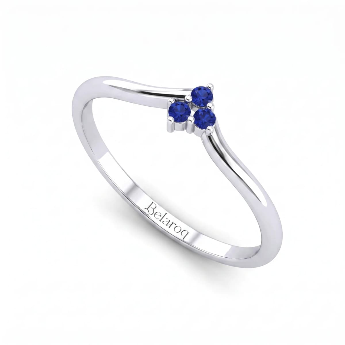 Belaroq Celestia Monarch Noble White Gold Sapphire Ring