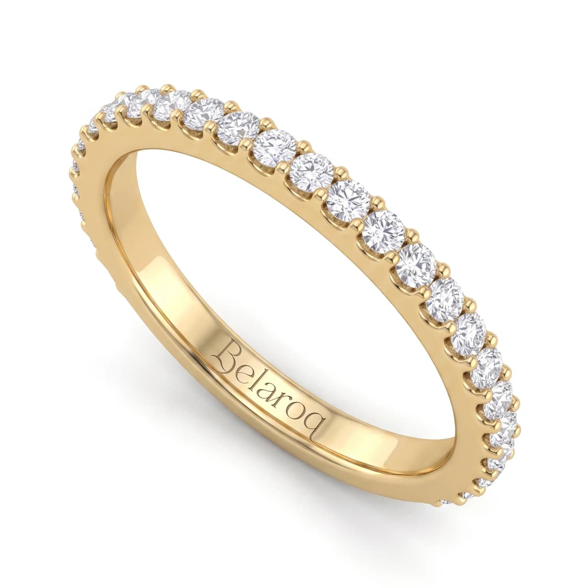 Belaroq Roselle Vale Gala Yellow Gold Diamond Stackable Ring