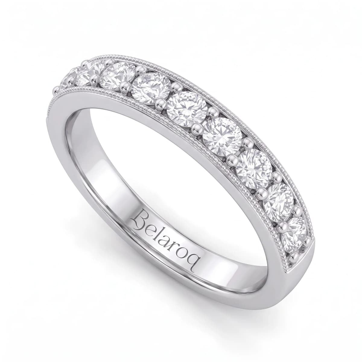 Belaroq Elaria Flare Ballet Fine Metal Diamond Stackable Ring