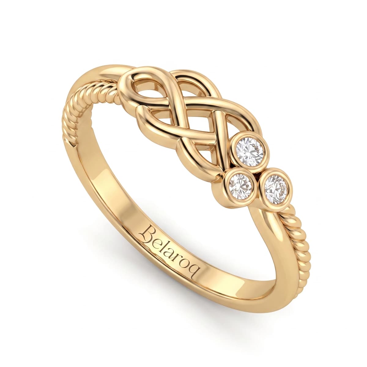 Belaroq Ilaria Breeze Radiant Yellow Gold Lab Diamond Ring