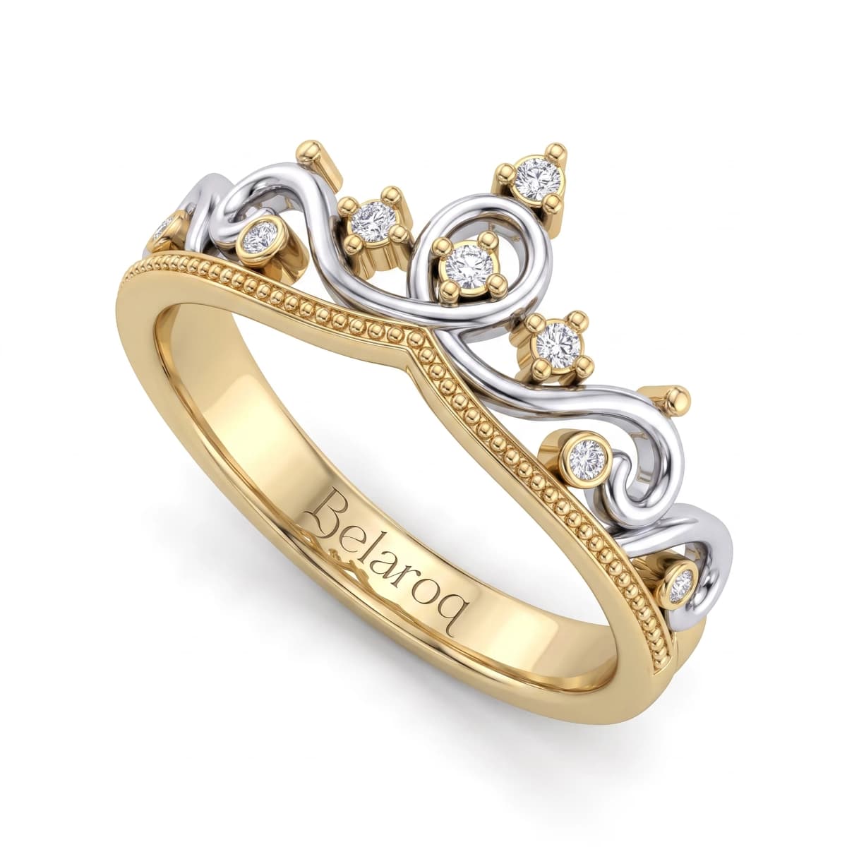 Belaroq Opaline Oath Keepsake Two Tone Gold Diamond Ring