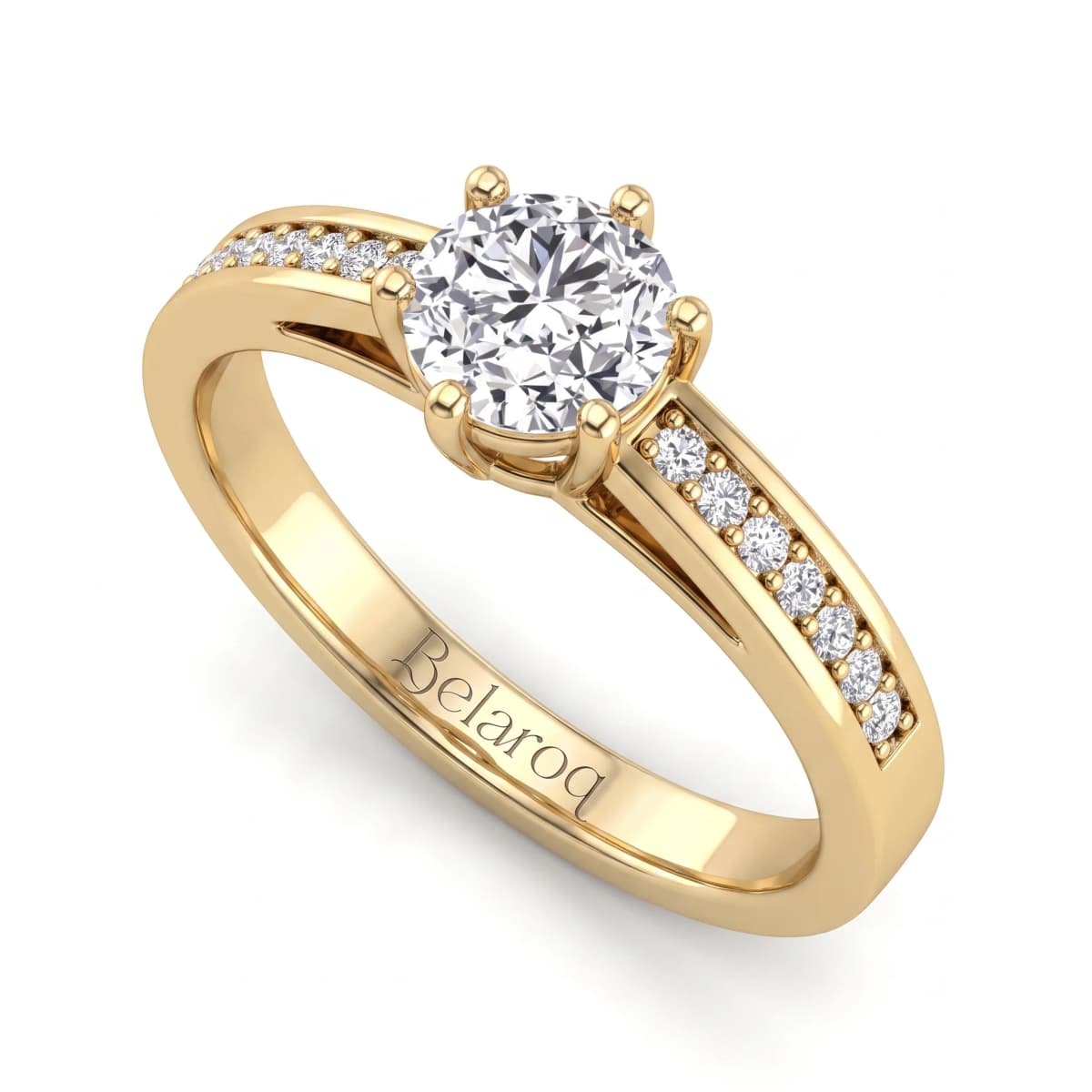 Belaroq Lunelle Pave Atelier Yellow Gold Lab Diamond Stackable Ring