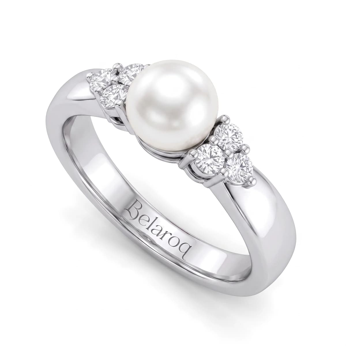 Belaroq Selene Veil Arcade White Gold Diamond Ring