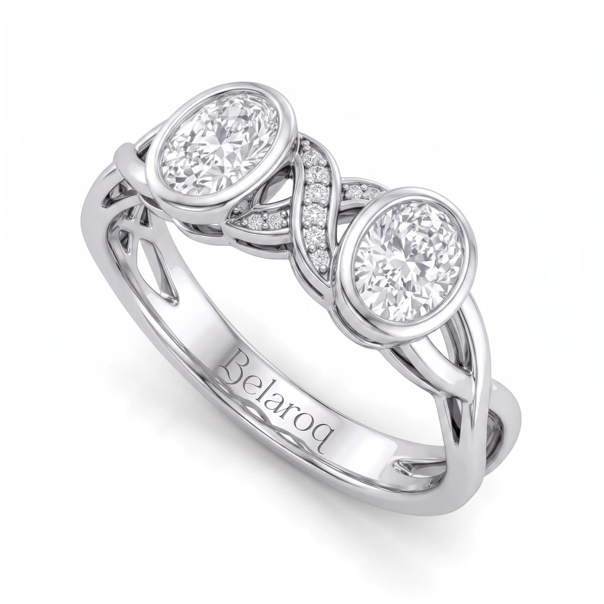 Belaroq Lucienne Silk Lustre White Gold Diamond Ring