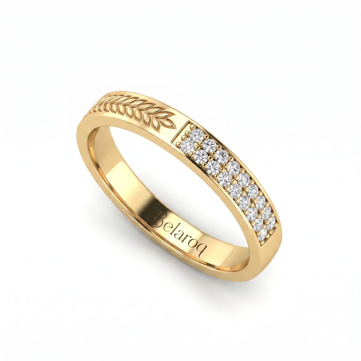 Belaroq Lyra Spire Gala Yellow Gold Lab Diamond Ring