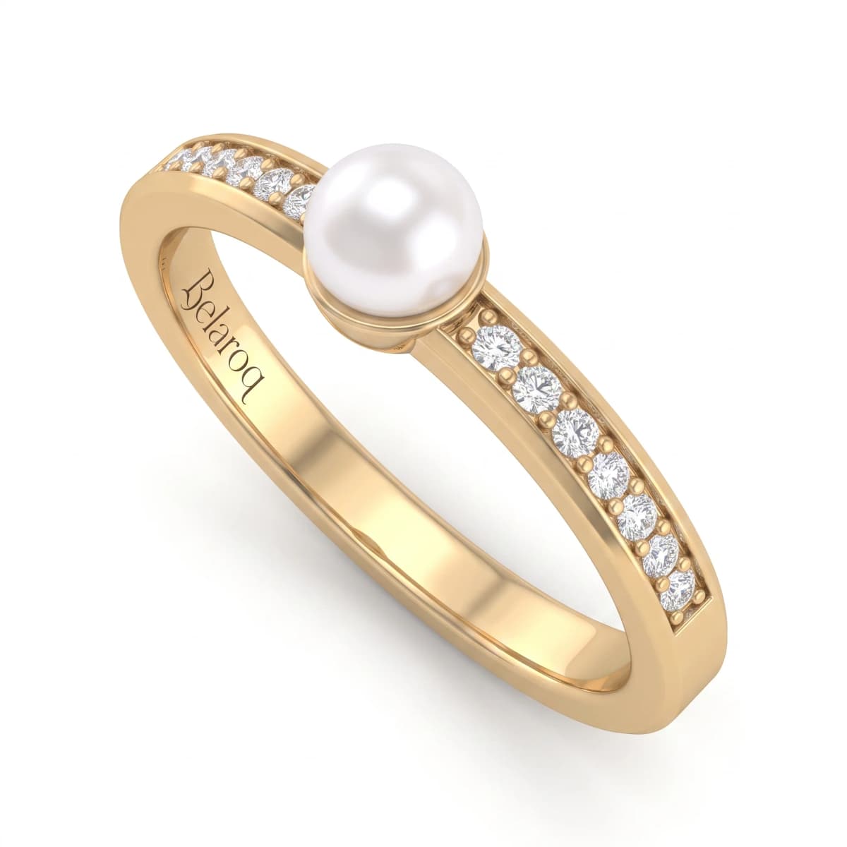 Belaroq Solara Ciela Ballet Yellow Gold Lab Diamond Ring