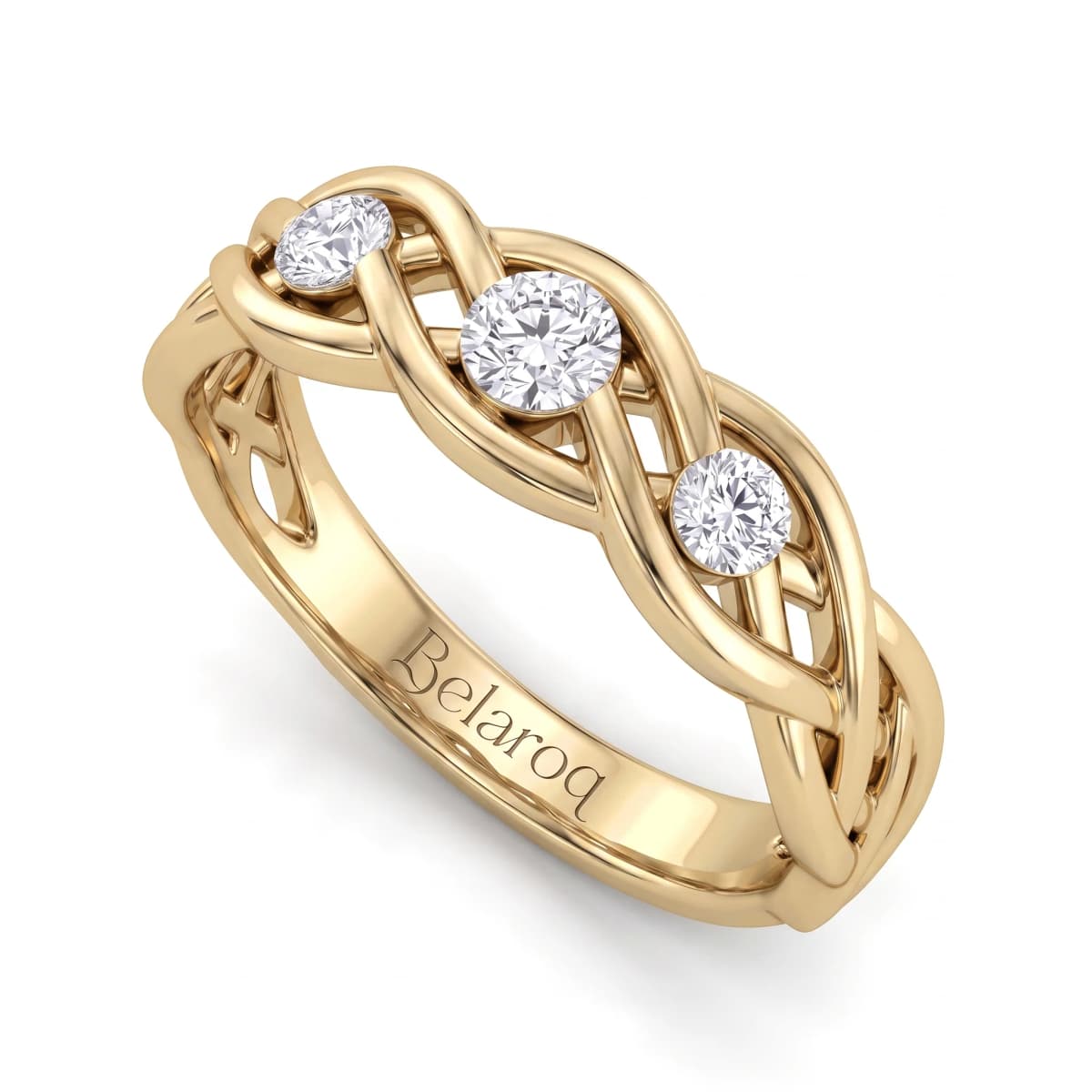 Belaroq Sabine Ember Radiant Yellow Gold Diamond Ring