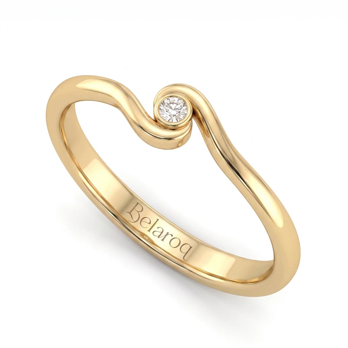 Belaroq Calista Cascade Solstice Yellow Gold Diamond Ring