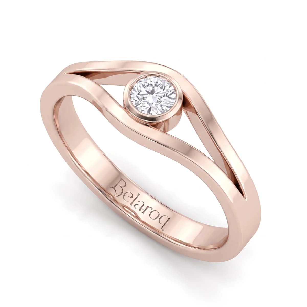 Belaroq Vivienne Mist Aube Rose Gold Diamond Ring