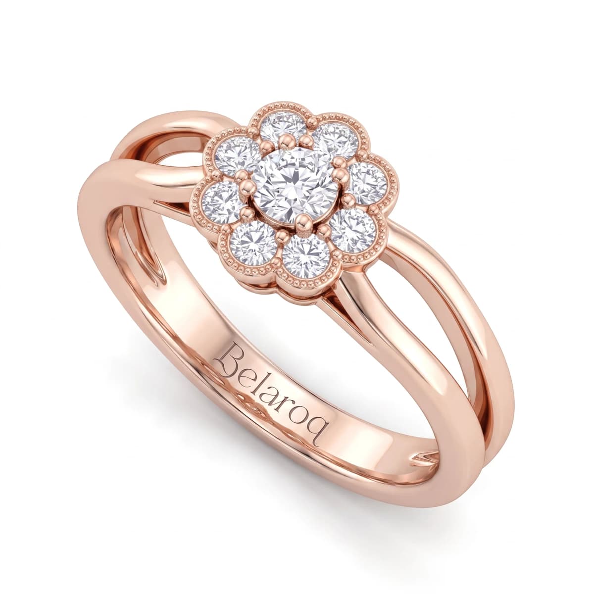 Belaroq Avalon Rill Bijou Rose Gold Diamond Ring