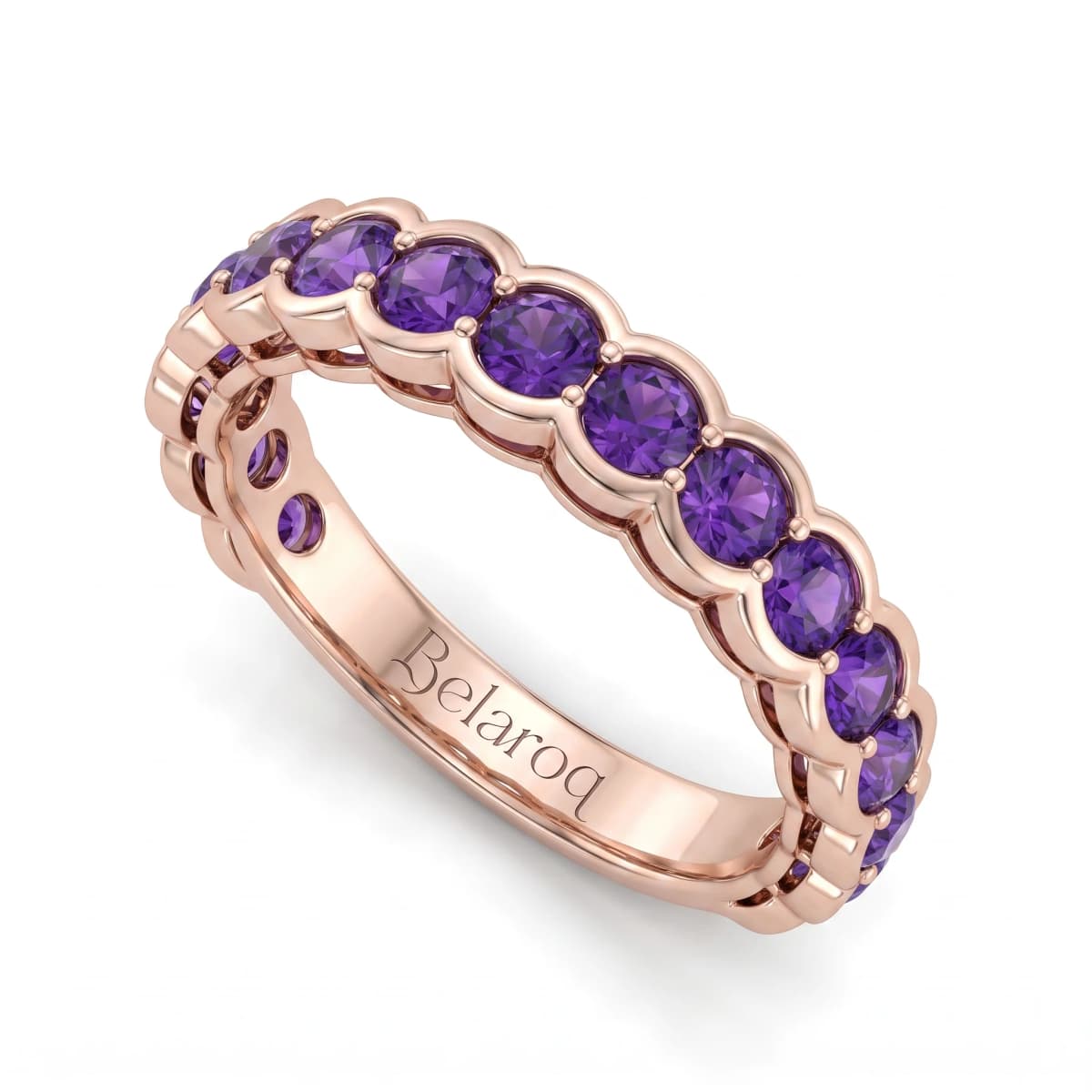 Belaroq Solene Lace Muse Rose Gold Amethyst Ring