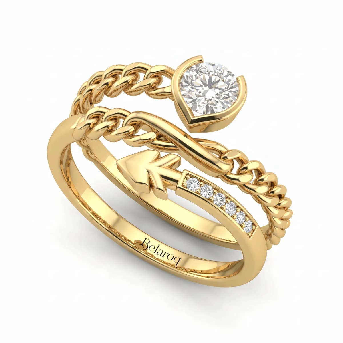 Belaroq Seraphine Mira Monde Yellow Gold Lab Diamond Ring