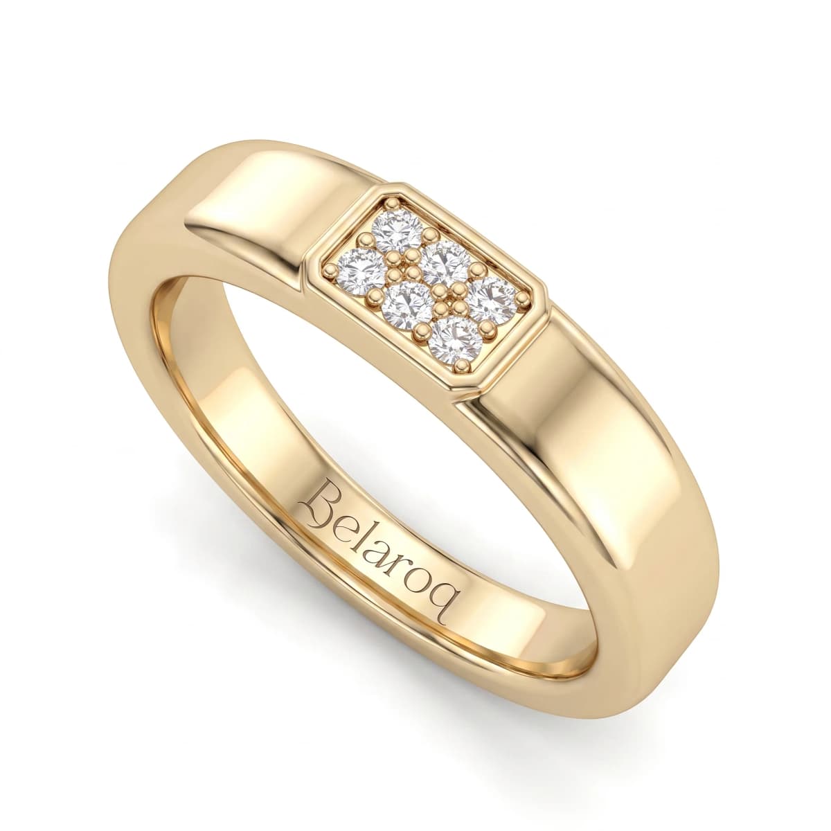 Belaroq Lumina Dawn Radiant Yellow Gold Lab Diamond Ring