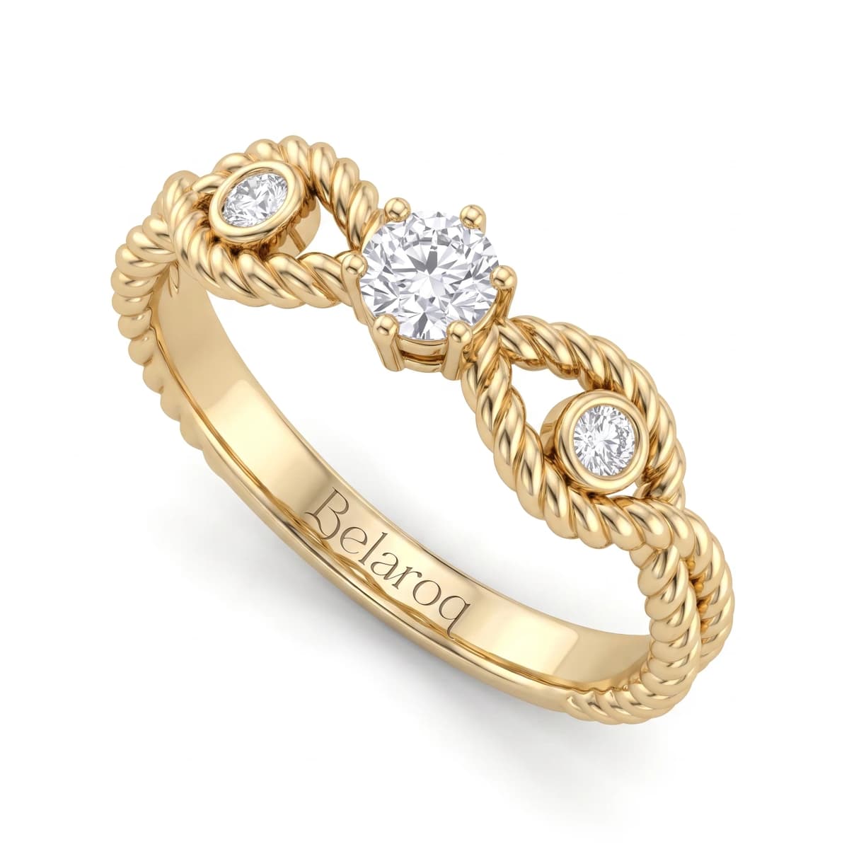 Belaroq Vesper Cove Solstice Yellow Gold Zirconia Ring