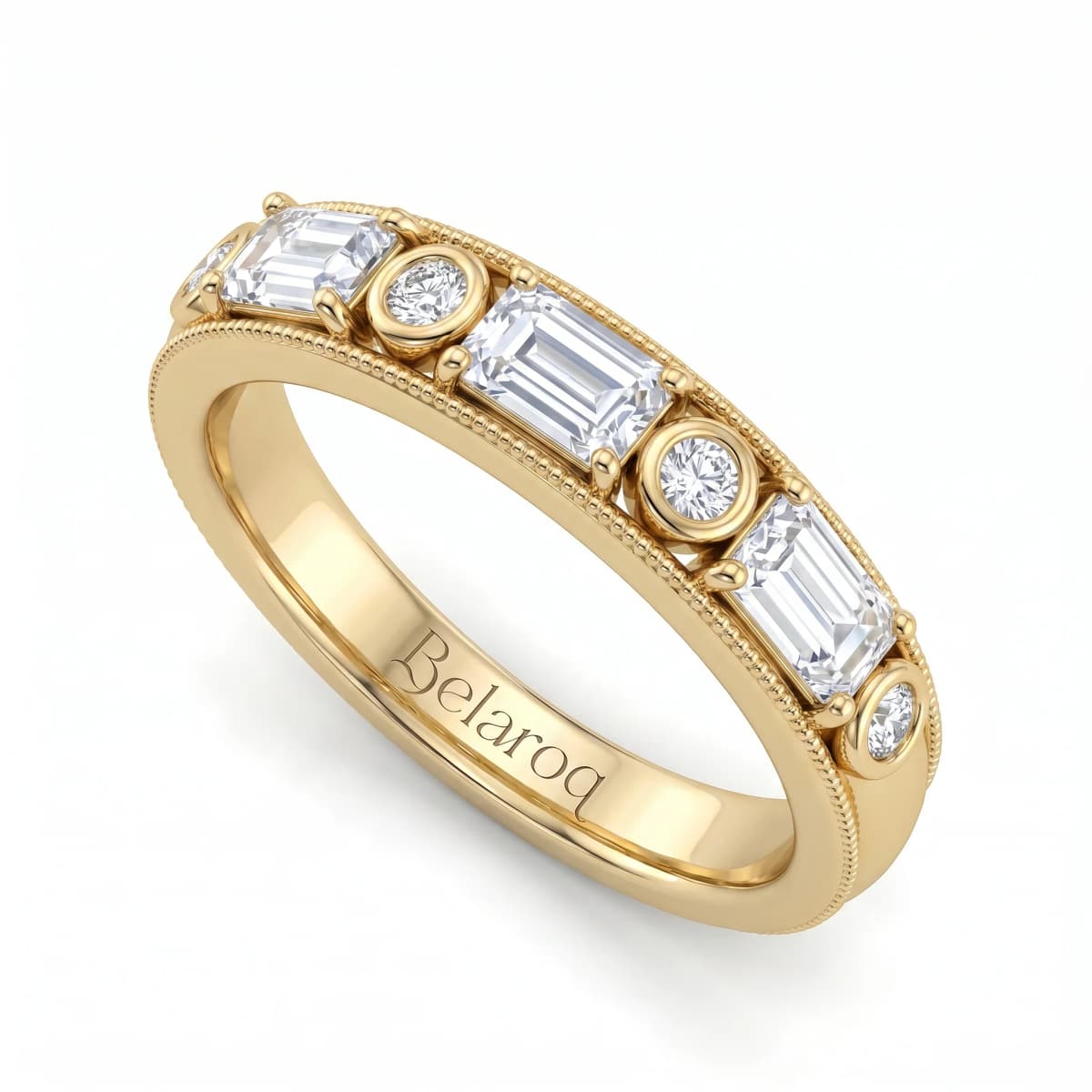 Belaroq Lunelle Pave Bijou Yellow Gold Zirconia Ring