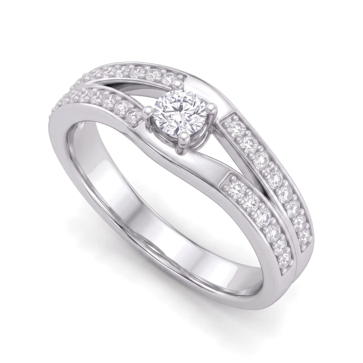 Belaroq Elara Orchid Mode White Gold Diamond Ring