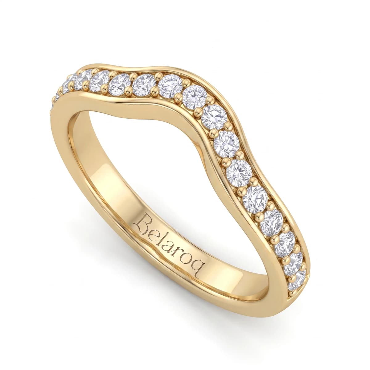 Belaroq Celine Star Noble Yellow Gold Zirconia Stackable Ring