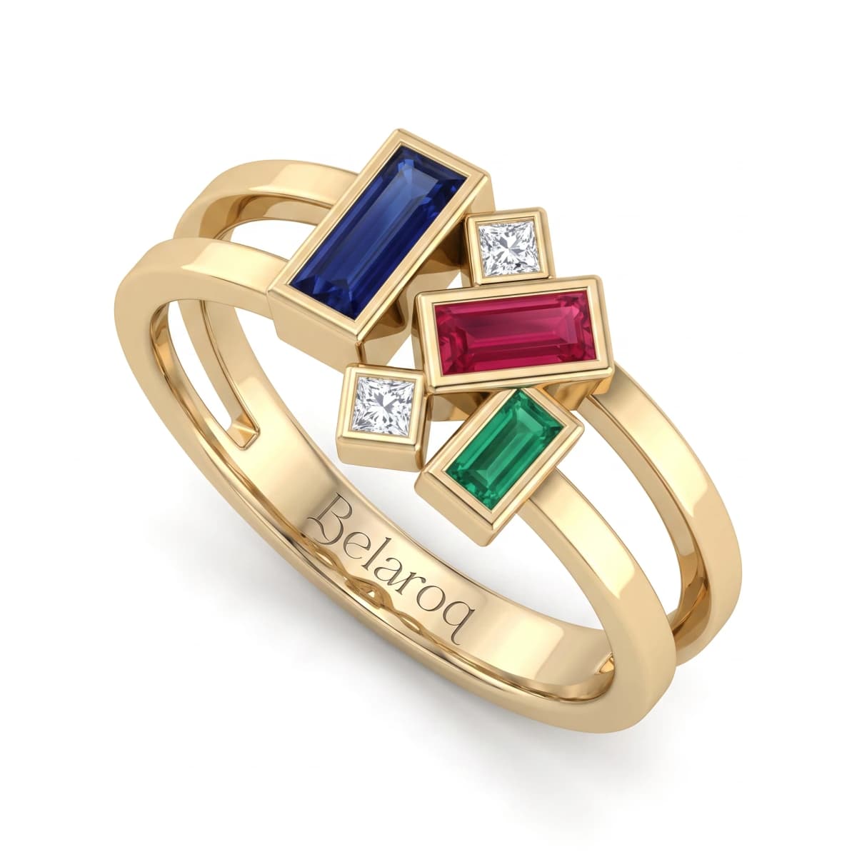 Belaroq Veyra Sol Eclat Yellow Gold Sapphire Ring