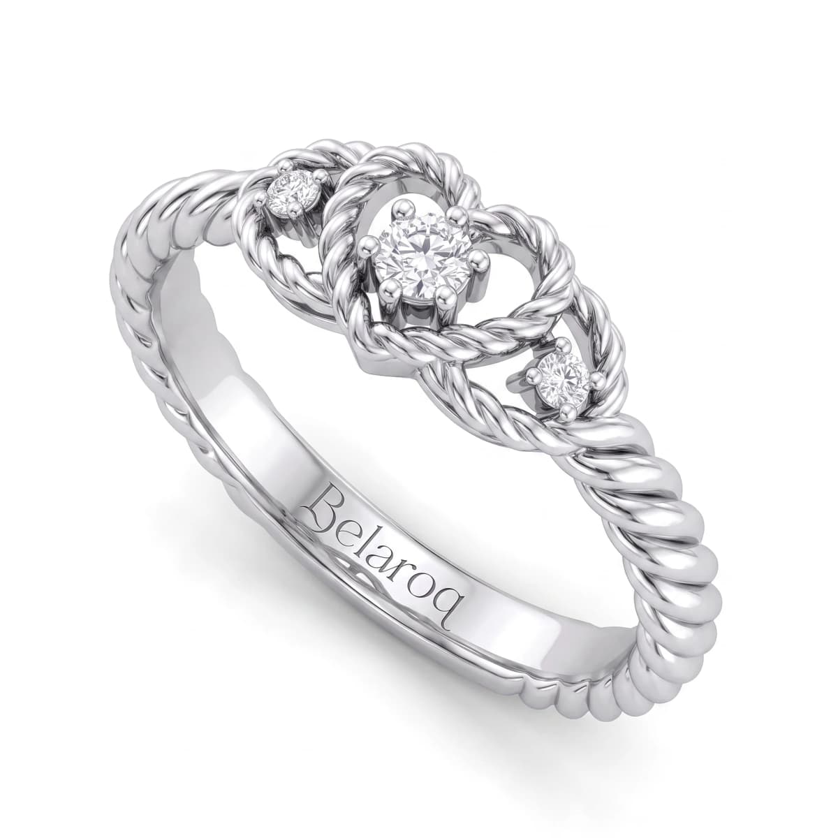 Belaroq Lyra Spire Ballet White Gold Diamond Ring