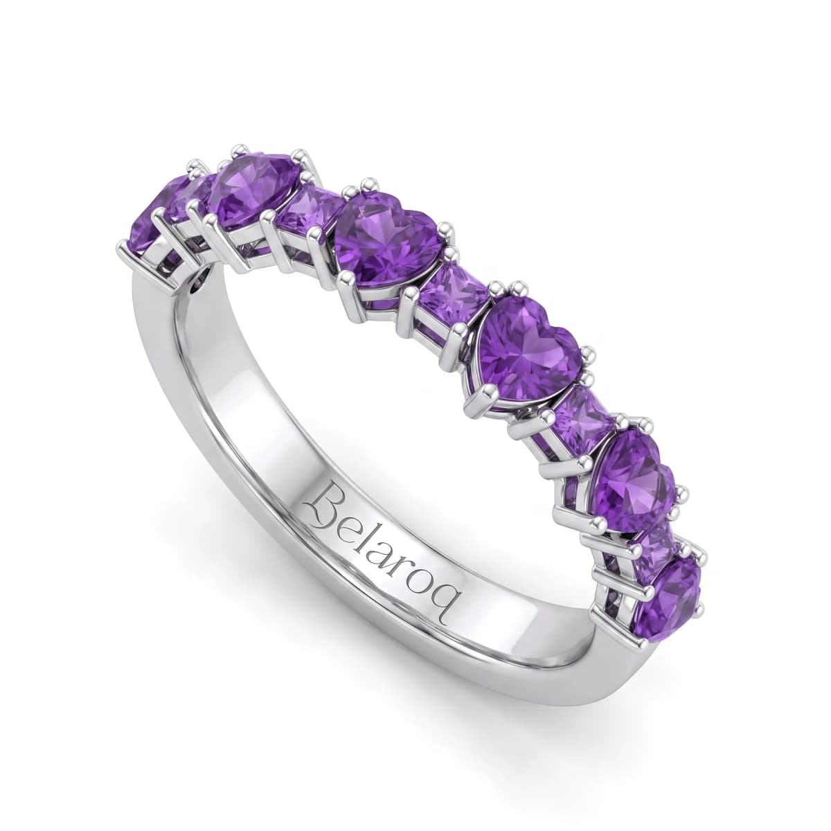 Belaroq Mirielle Halo Atelier White Gold Amethyst Ring