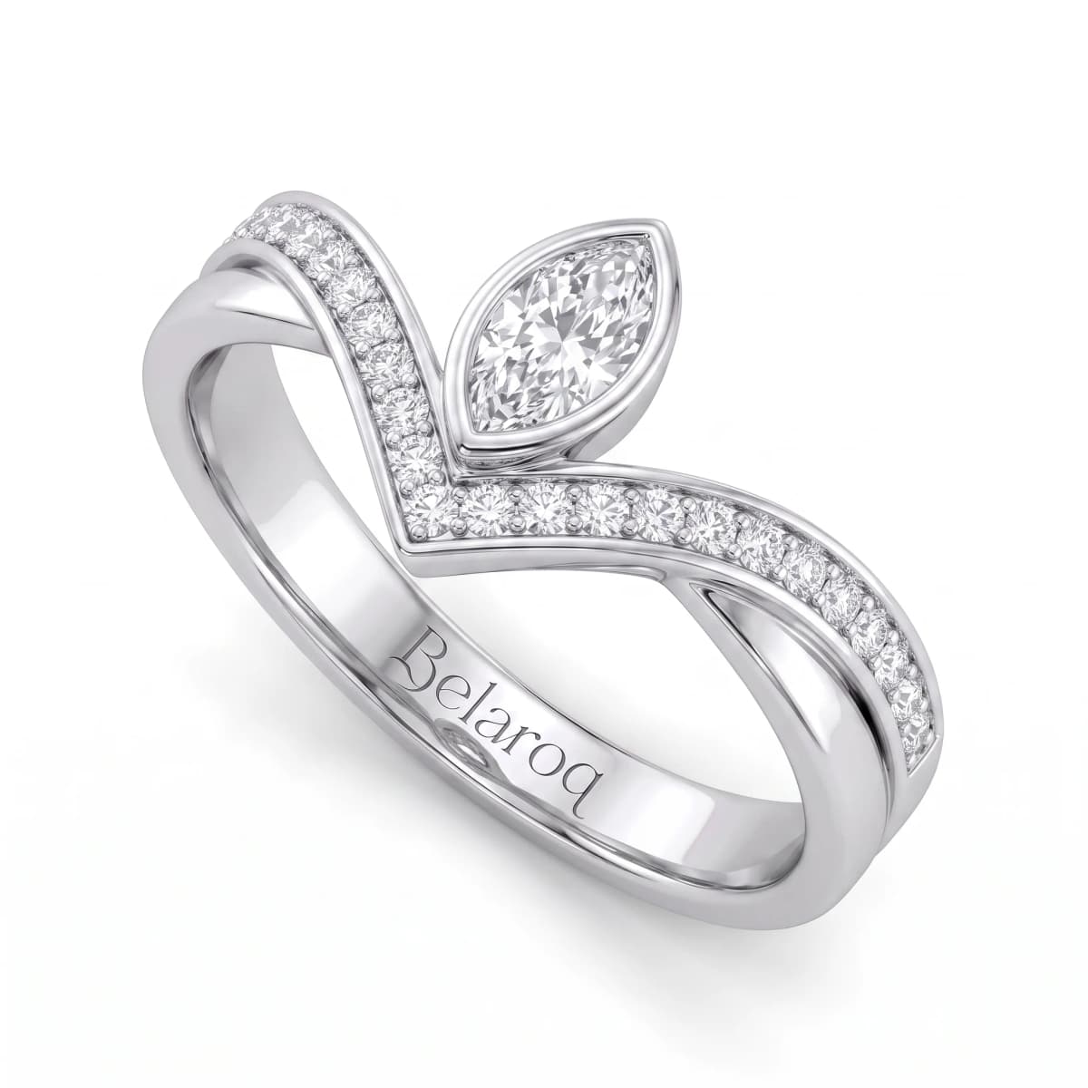 Belaroq Evania Trace Dore White Gold Lab Diamond Ring