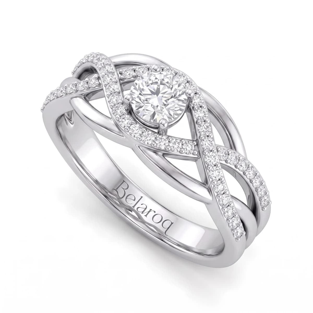 Belaroq Mireya Dew Arcade White Gold Lab Diamond Ring